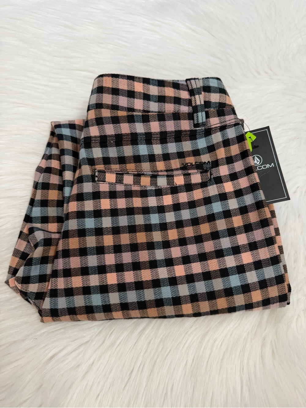 Volcom Plaid Crop Pants Sz 25 x 27